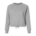 LAT Women's Relaxed 3-End Boxy Fleece Crewneck Sweatshirt