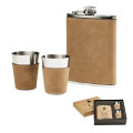 Leatherette Flask Set