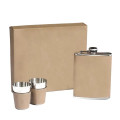 Leatherette Flask Set
