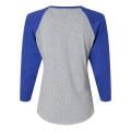 LAT Women's Baseball Fine Jersey Three-Quarter Sleeve Tee