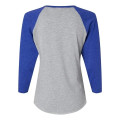 LAT Women's Baseball Fine Jersey Three-Quarter Sleeve Tee