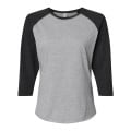 LAT Women's Baseball Fine Jersey Three-Quarter Sleeve Tee