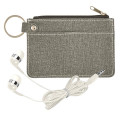 Heathered Wallet & Earbuds Kit