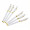 Elegant White Metal Ballpoint Pen With Gold Trim 