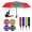 42" ARC HEATHERED TELESCOPIC FOLDING UMBRELLA