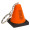 Construction Cone Stress Reliever Key Chain