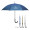 46" Arc Matte Metallic Umbrella