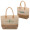 Wanderlust Laminated Jute & Canvas Tote Bag