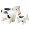 White Cow With Black Spots Stress Shape