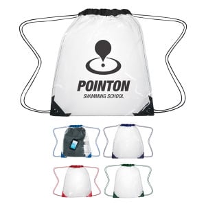 Branded Clear PVC Drawstring Bag