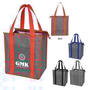 HEATHERED NON-WOVEN COOLER TOTE BAG