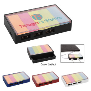 3-Port USB Hub With Sticky Flags