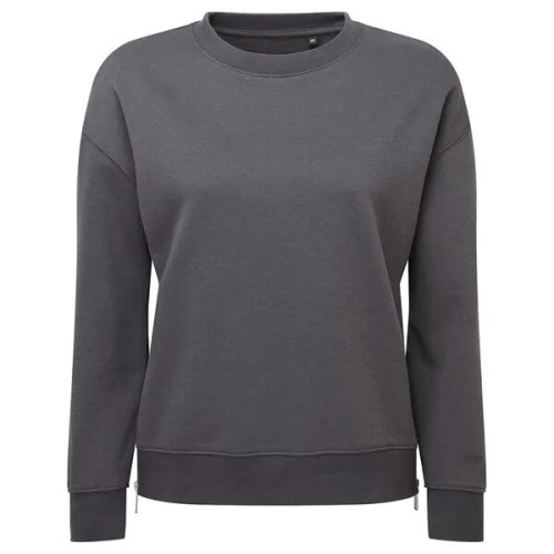 TriDri Women's Billie Side-Zip Crewneck Sweatshirt