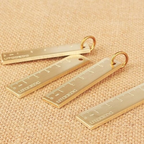 Customized Logo Brass Metal portable Ruler