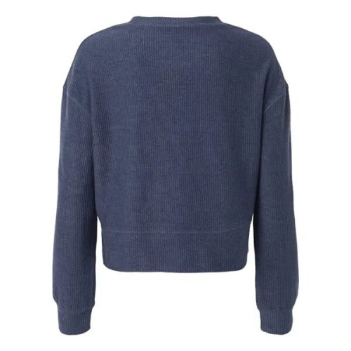 Boxercraft Women's Ribbed Knit Cropped Boxy Crew