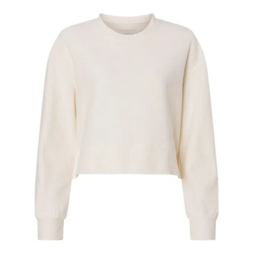 Boxercraft Women's Ribbed Knit Cropped Boxy Crew