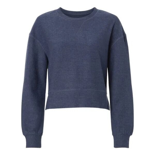 Boxercraft Women's Ribbed Knit Cropped Boxy Crew