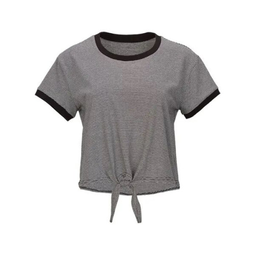 Boxercraft Women's Striped Tie Front T-Shirt