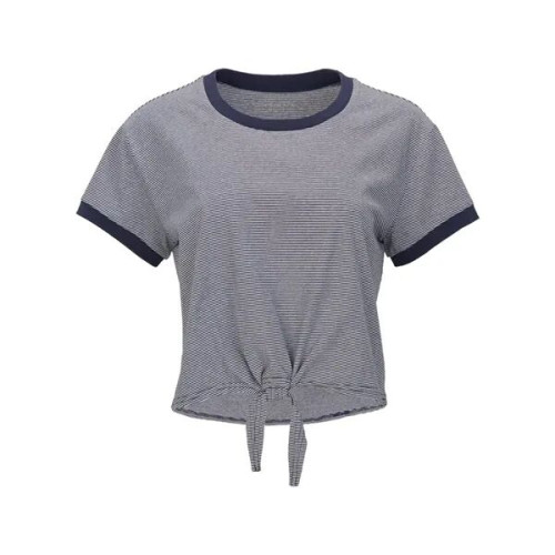 Boxercraft Women's Striped Tie Front T-Shirt