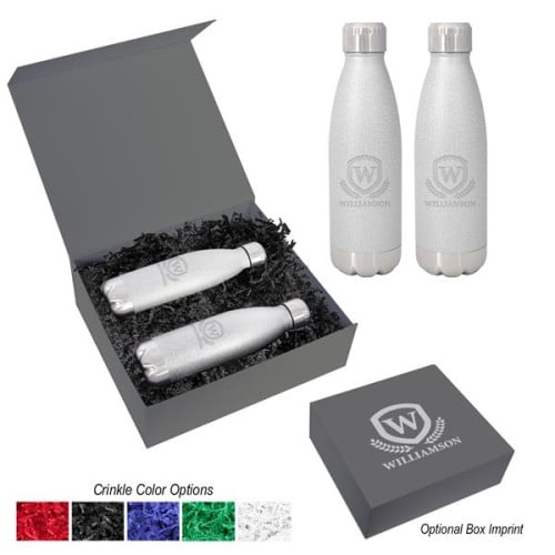 16 Oz. Iced Out Swiggy Stainless Steel Bottle Gift Set