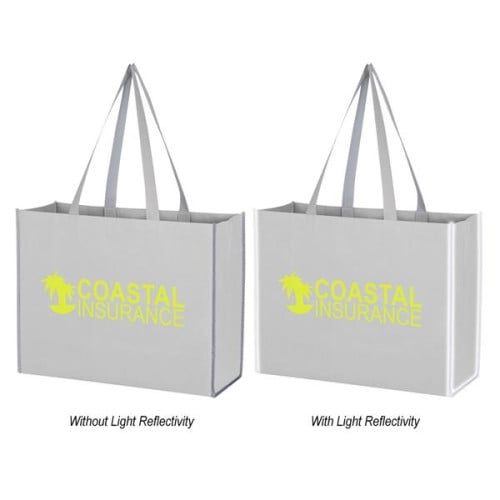 Non-Woven Reflective Edge Tote Bag