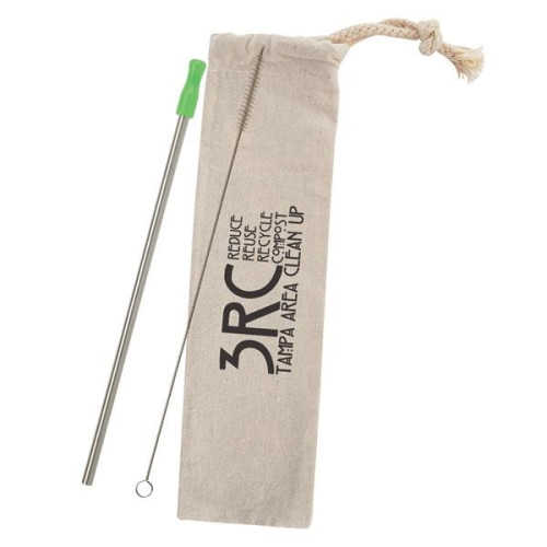 Stainless Straw Kit With Cotton Pouch