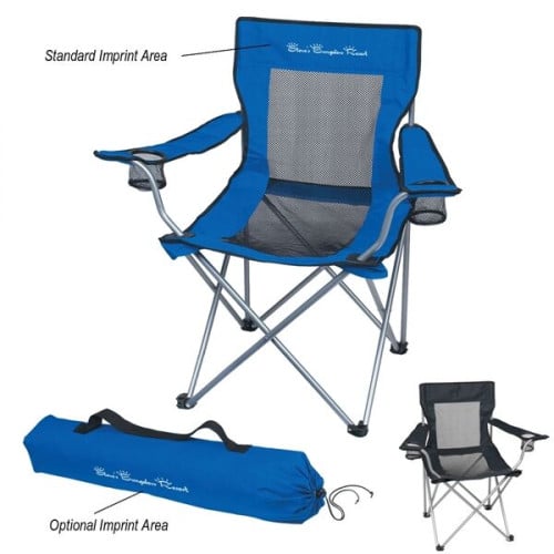 Mesh Folding Chair With Carrying Bag