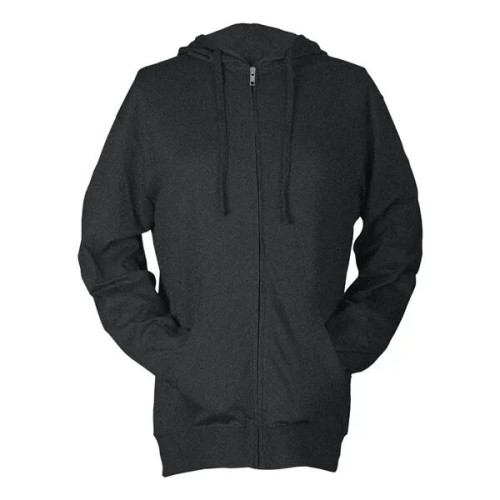 Tultex Unisex Beach Full-Zip Hooded Long Sleeve T-Shirt