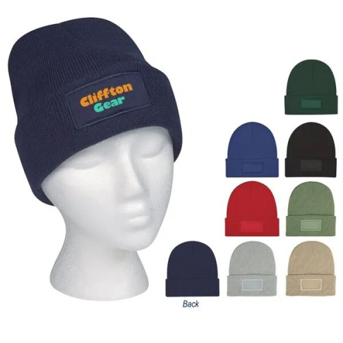 Patch rPET Knit Beanie With Cuff
