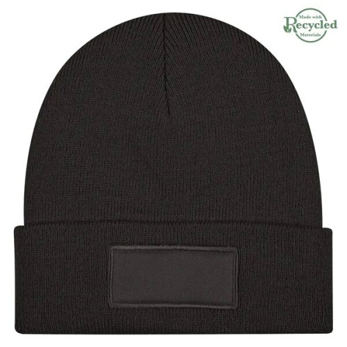 Patch rPET Knit Beanie With Cuff