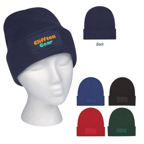 Patch rPET Knit Beanie With Cuff
