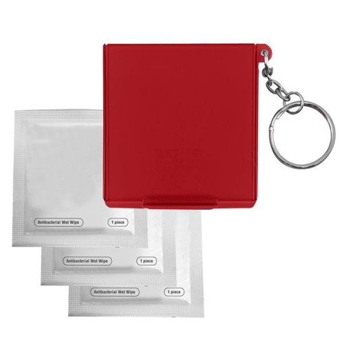 Antiseptic Wipes In Carrying Case Keychain