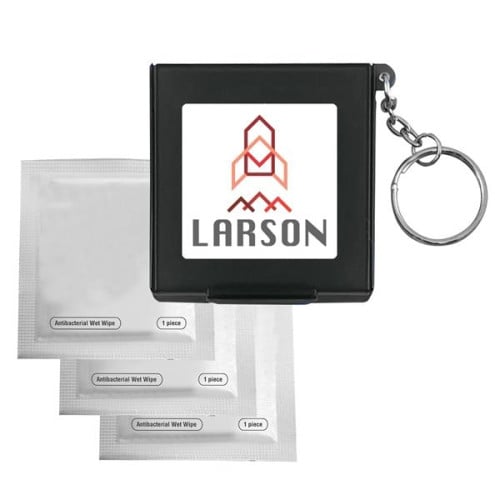 Antiseptic Wipes In Carrying Case Keychain