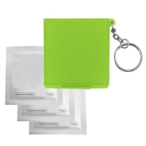 Antiseptic Wipes In Carrying Case Keychain