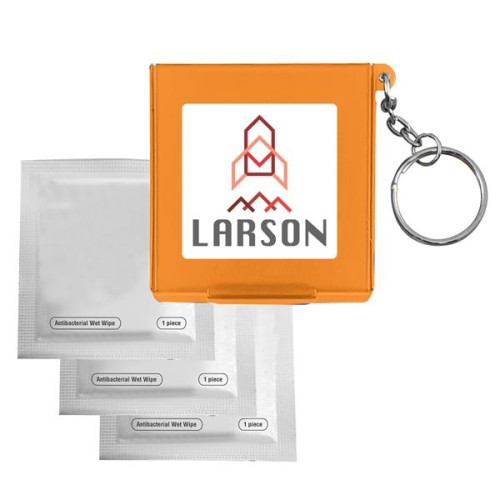 Antiseptic Wipes In Carrying Case Keychain