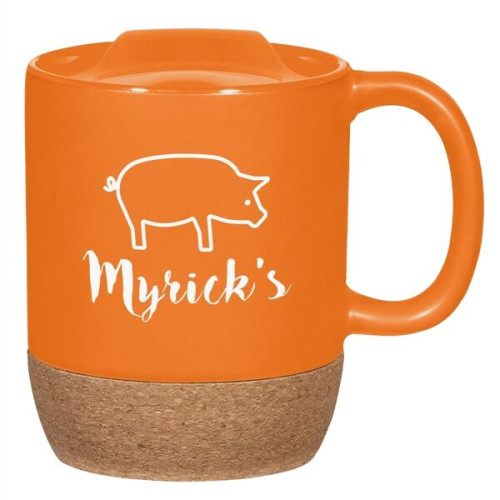 14 Oz. Cork Base Ceramic Mug