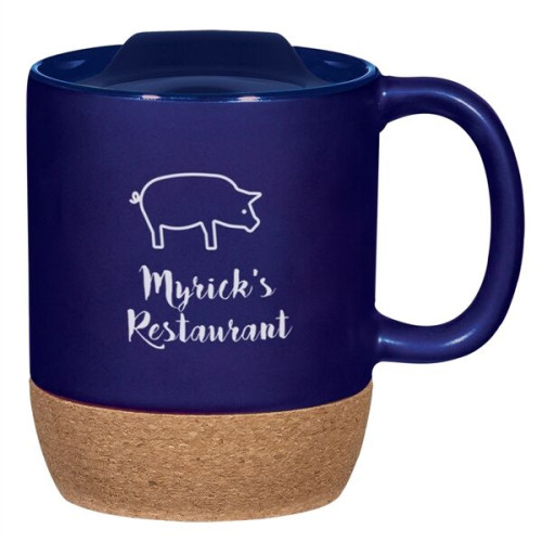 14 Oz. Cork Base Ceramic Mug