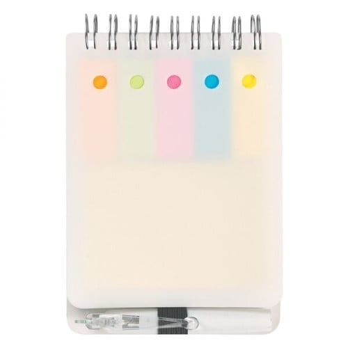 Spiral Jotter With Sticky Notes, Flags & Pen