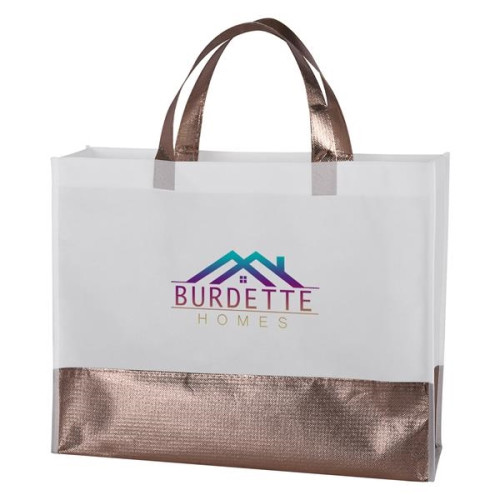 Flair Metallic Accent Non-Woven Tote Bag