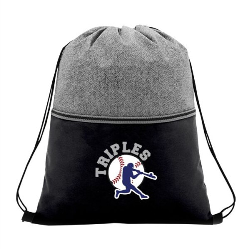 Color Basics Heathered Non-Woven Drawstring Bag