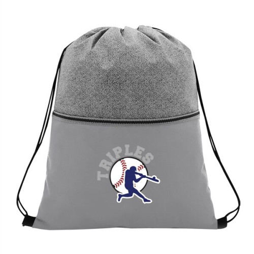 Color Basics Heathered Non-Woven Drawstring Bag