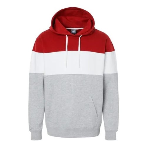 J. America Men's Varsity Fleece Colorblocked Hooded Sweat...