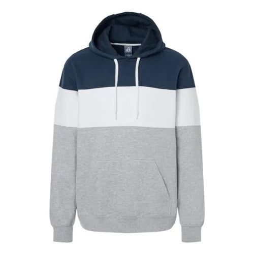 J. America Men's Varsity Fleece Colorblocked Hooded Sweat...