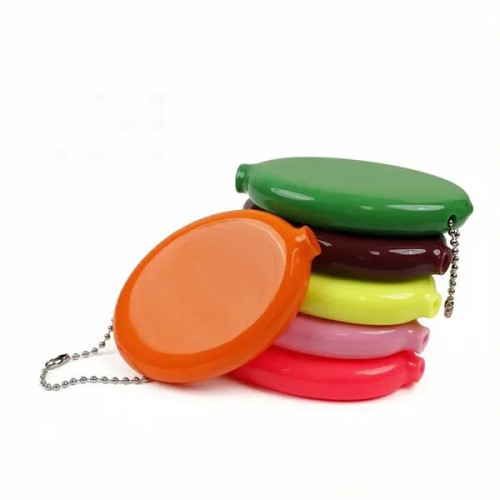 Squeeze Open Mini Coin Purse Keyring 