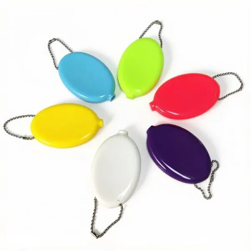 Squeeze Open Mini Coin Purse Keyring 