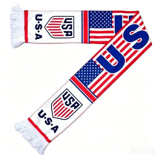 Premium Country Flag Soccer Fan Scarf with Fringed Ends 