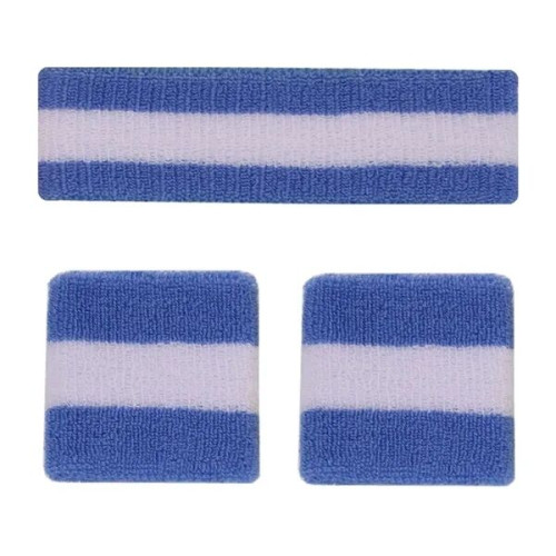 Unisex Solid Color Sports Headband Wristband Set 
