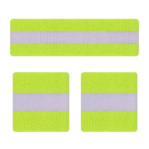 Unisex Solid Color Sports Headband Wristband Set 