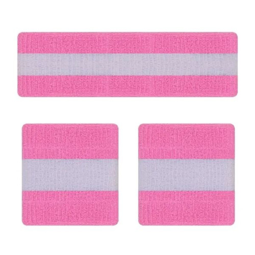 Unisex Solid Color Sports Headband Wristband Set 
