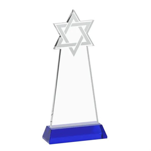 Star of David Award on Hartford Base - Blue